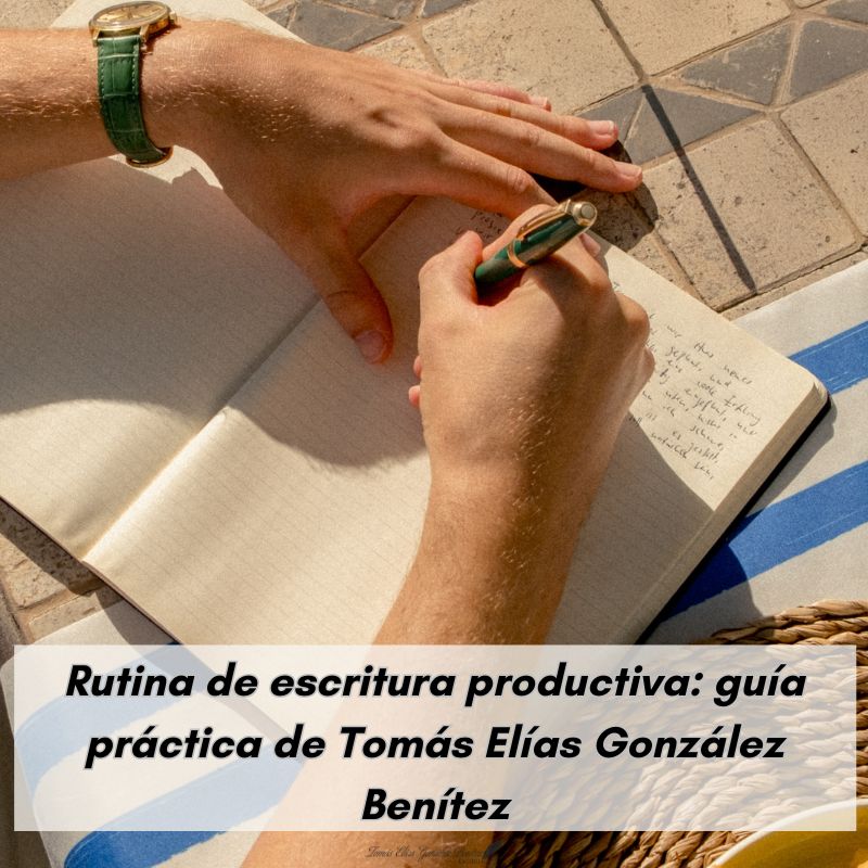 Rutina de escritura productiva guía práctica de Tomás Elías González Benítez
